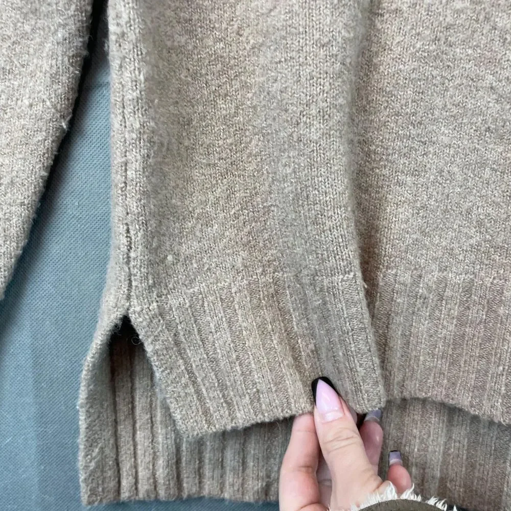 J.Crew Pullover Sweater Women's XS Brown Crew Neck Long Sleeves Knitted - Picture 3 of 8